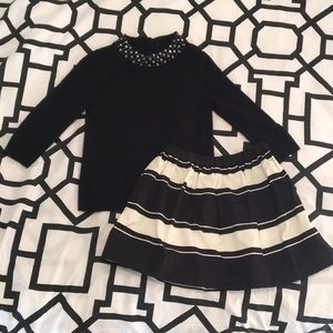 Girl’s Crewcuts sweater and skirt set